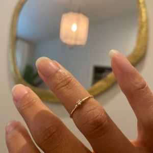 14k Pinky diamond ring